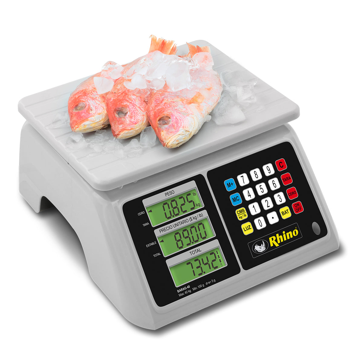 Báscula a Prueba de Agua Capacidad de 40 kg x 5 g